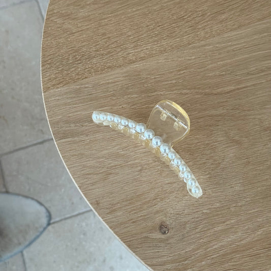 Haarclip groot - Parels