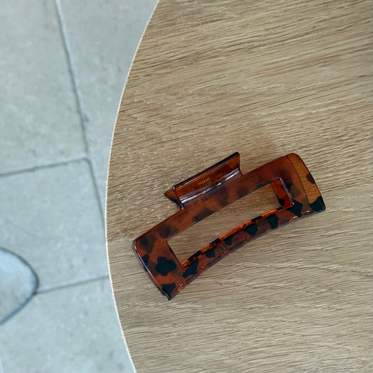 Haarclip groot - Bruin