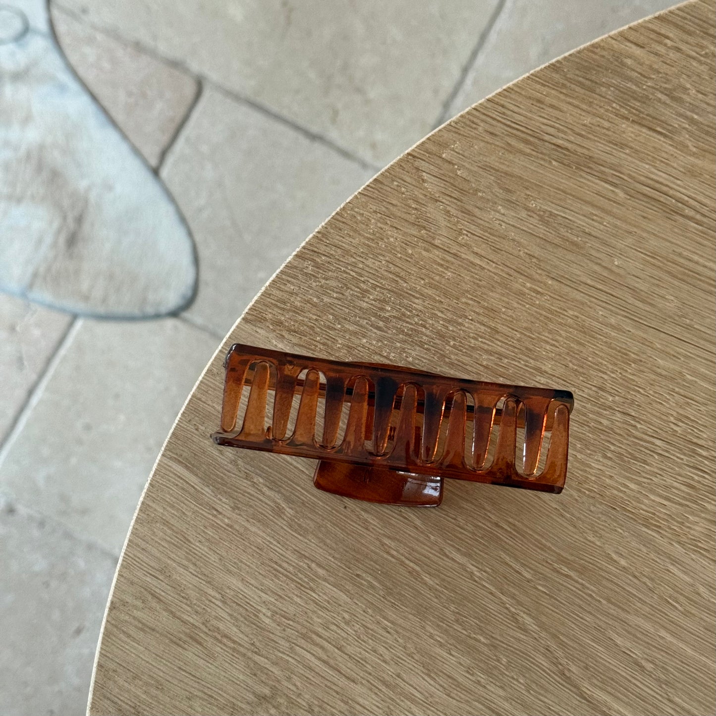 Haarclip groot - Bruin