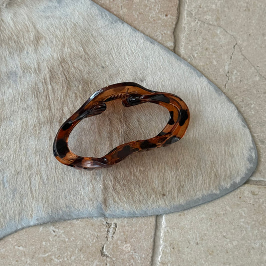 Haarclip groot - Bruin