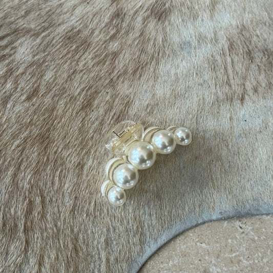 Haarclip groot - Grote witte parels
