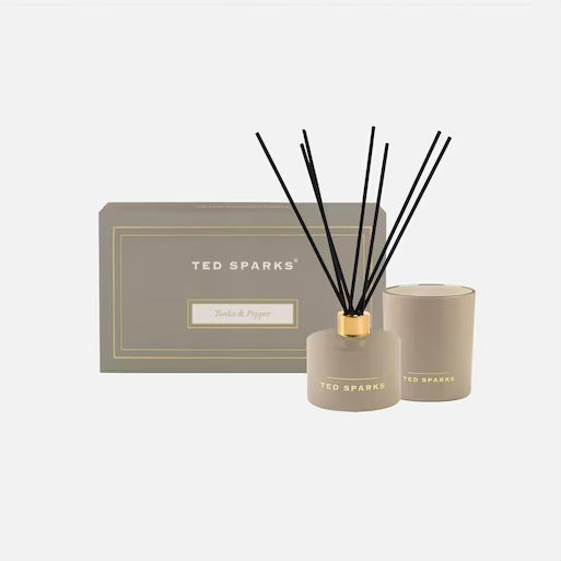 TED SPARKS – Candle & Diffuser Gift Set M – Tonka & Pepper